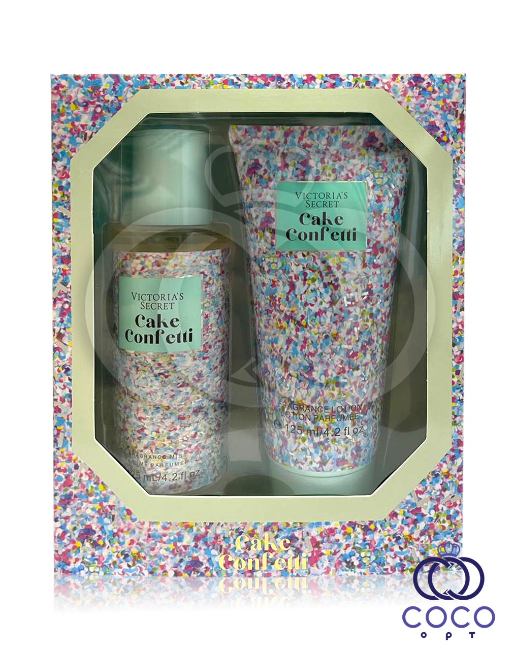 Подарунковий набір лосьйон і спрей 2 в 1 Victoria's Secret Cake Confetti 125 мл, фото 1