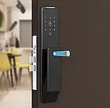 Розумний дверний біометричний замок SEVEN LOCK SL-7775BF black, фото 4
