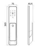 Розумний дверний біометричний замок SEVEN LOCK SL-7775BF black, фото 6