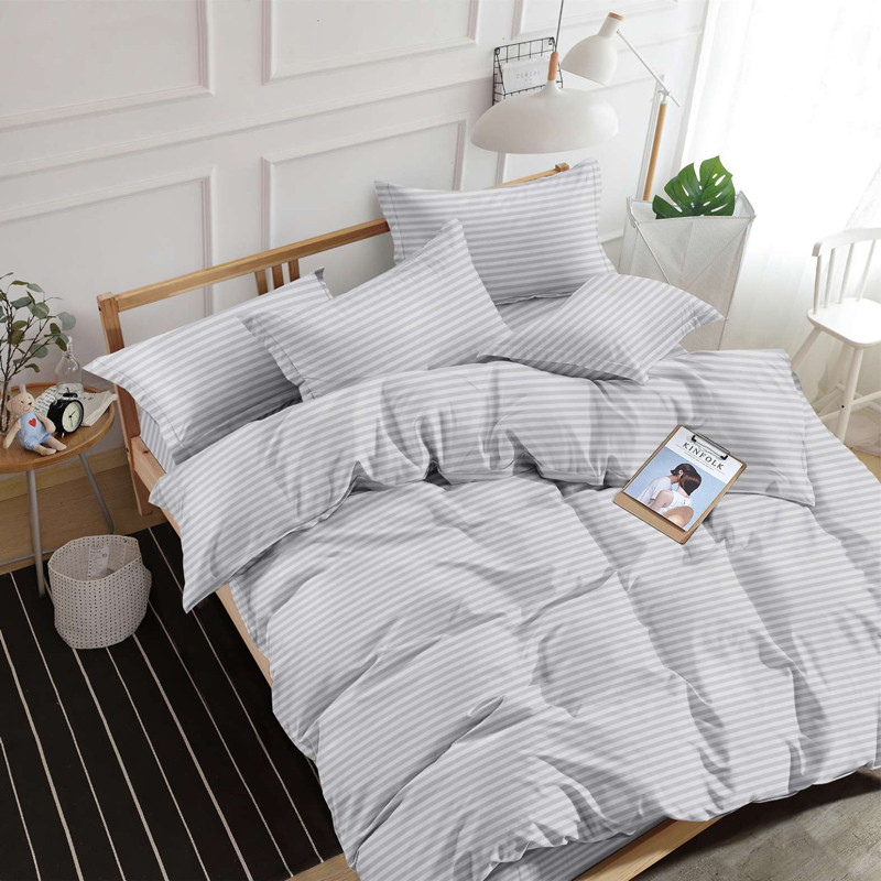 Біла тканина 240 см для готельної постільної білизни, однотонний страйп-сатин смужка 100% бавовна, у рулоні (60 м)