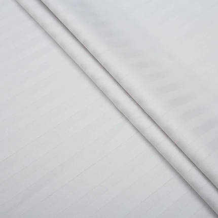 Біла тканина 240 см для готельної постільної білизни, однотонний страйп-сатин смужка 100% бавовна, у рулоні (60 м), фото 2