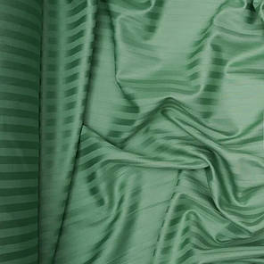 Зелена однотонна тканина 240 см для постільної білизни, Страйп-сатин смуга 100% бавовна, у рулоні (60 м), фото 3