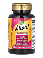 Ультраефективні мультивітаміни для жінок 50+ Alive! Once Daily Nature's Way 60 таблеток, фото 2