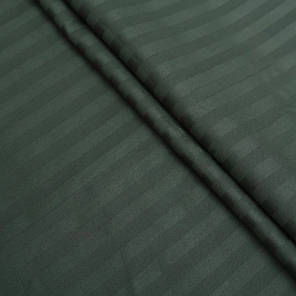 Тканина 240 см для постільного темно-зеленого кольору Страйп-сатин смужка однотонна 100% бавовна, у рулоні (60 м), фото 2