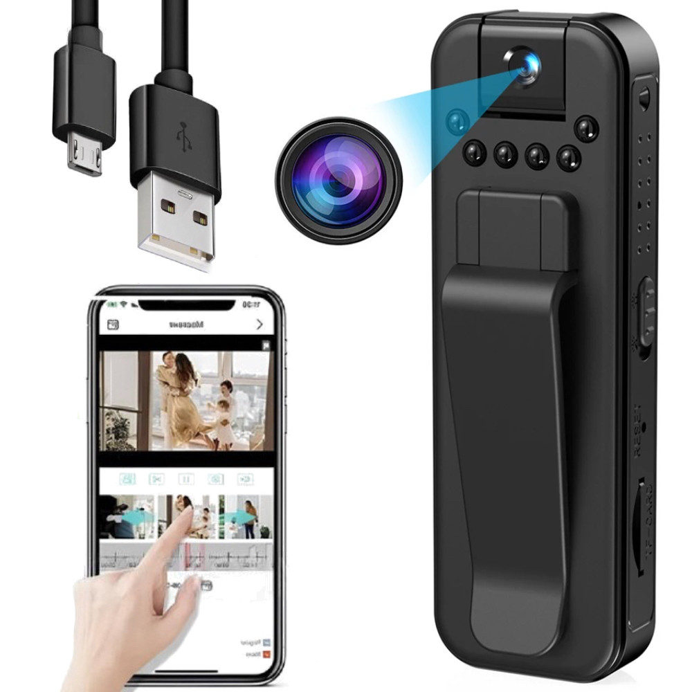 Міні відеокамера Full HD Wi-Fi NO109-110 / Боді камера бездротова / Портативний відеореєстратор, фото 1