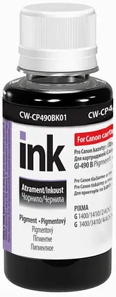 Друкуюча голівка Canon Pixma QY6-8002 Black G1400/G2400/G3400 + Чорнило ColorWay Canon CW-CP490 Bk01, фото 4