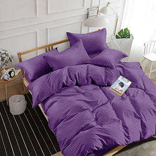 Фіолетовий Страйп-сатин смужка однотонний 240 см у рулоні (60 м), натуральна бавовняна тканина для постільної білизни, фото 1