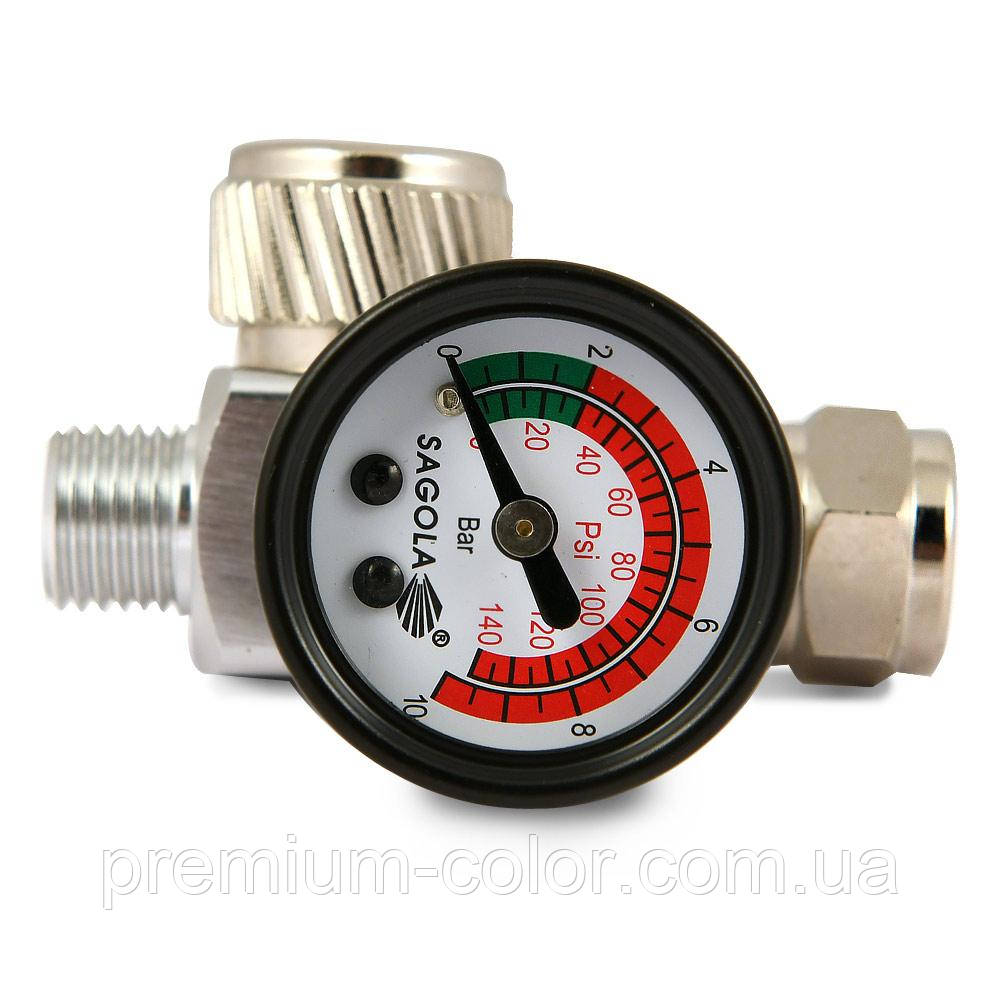 Регулятор тиску з манометром Sagola RC2, фото 1