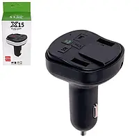 🖤Автомобільний Bluetooth трансмітер FM-модулятор 5в1 Car X15 12-24v Чорний