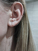 Золоті сережки протяжки Ukr-gold