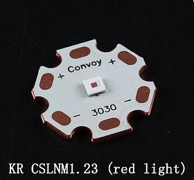 Світлодіод  червоний Osram  KR CSLNM1.23   with DTP copper board 20mm