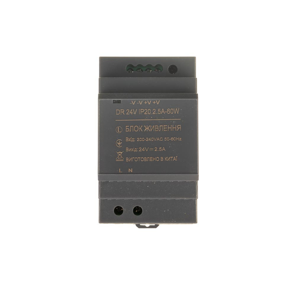 Led блок живлення DIN-рейку 24V 2,5А 60W IP20 DR
