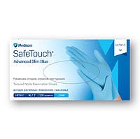 Рукавички нітрилові блакитні 3,5г Medicom, 100 шт XL