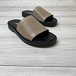 Жіночі шльопанці з натуральної шкіри в трьох кольорах, фото 7