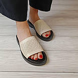 Жіночі шльопанці з натуральної шкіри в трьох кольорах, фото 3