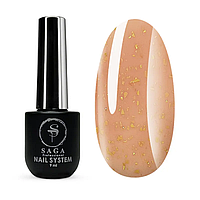 SAGA Base Leaf №20 персикова з золотою поталлю, 9 мл