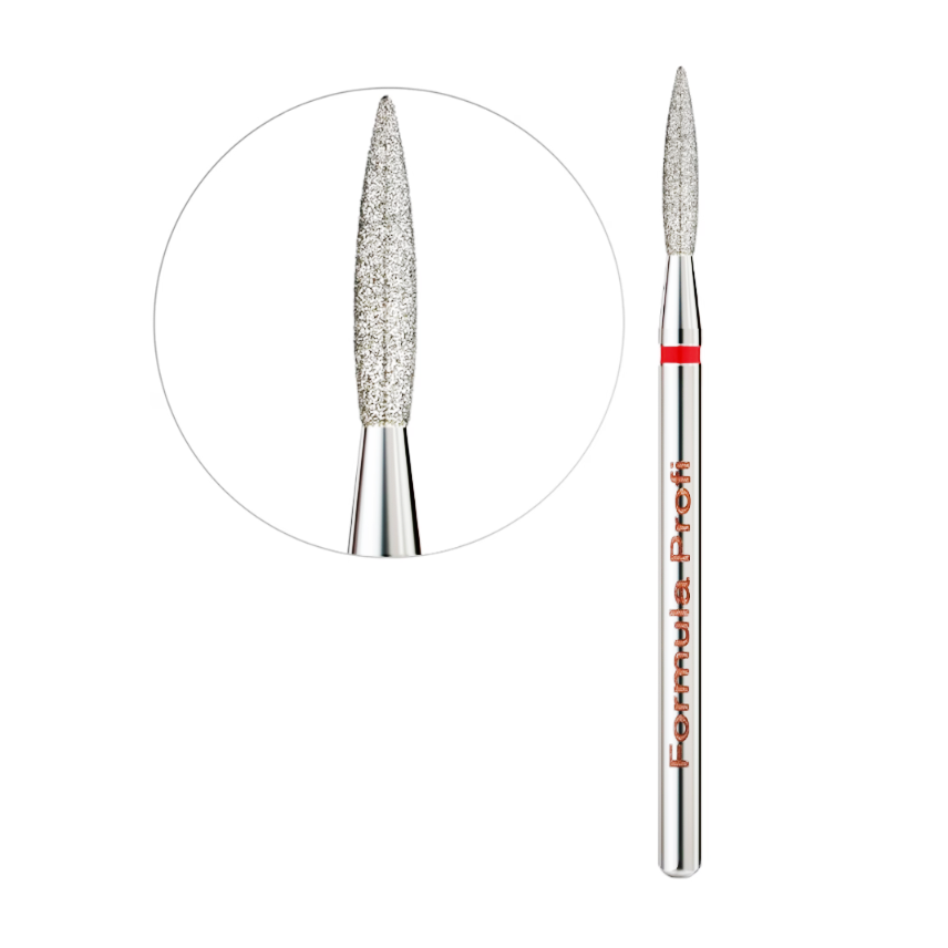 Фреза алмазна Formula Profi Полум'я Гостре XL Ø 2.1 мм, червона насічка 104.243.514.021 XL, фото 1