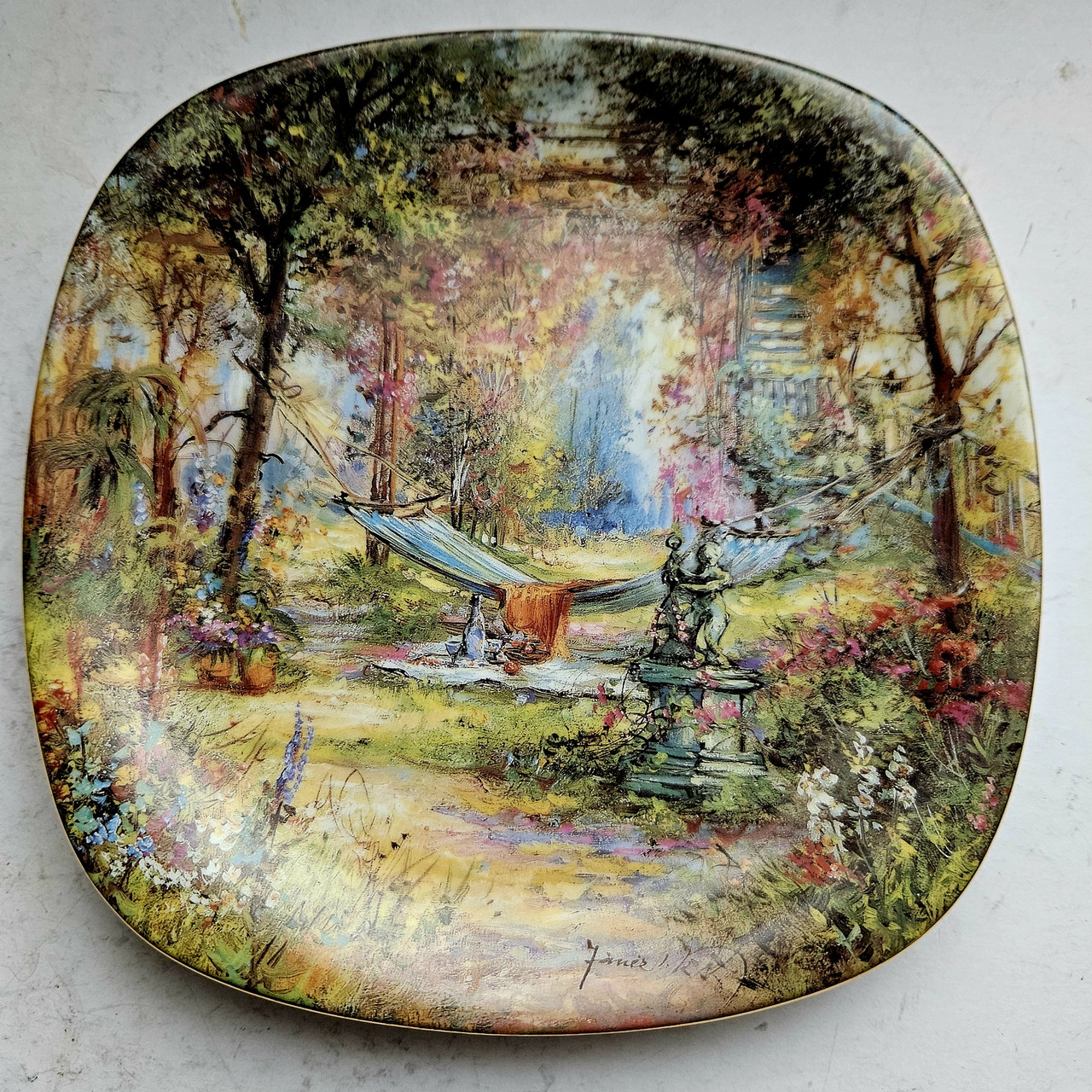 Колекційна, Порцелянова тарілка Вечірнє умиротворення, фото 1