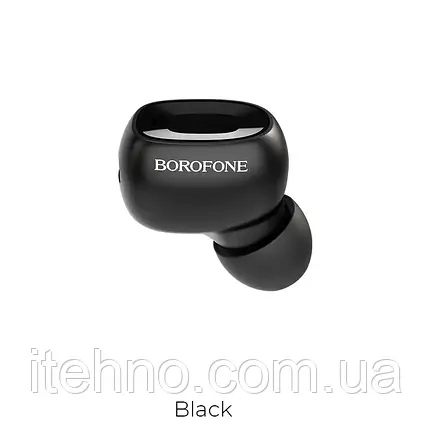 Гарнітура Borofone BC28 Shiny sound mini Bluetooth V5.0 (Чорний), фото 3