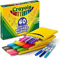 Крайола набір змивальних фломастерів 40 шт Crayola Washable Markers 40 Count