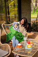 Плед Saffran флісовий 130х160 колір зелений- ніжний та м'який плед із флісу