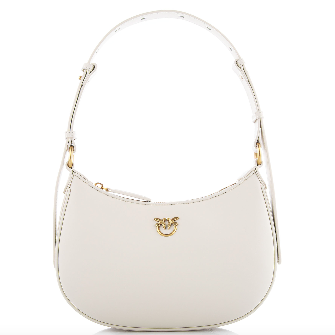 Сумка жіноча Pinko Mini Love Bag Half Moon Simply Білий. (R0333)