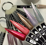 Гель-лак SAGA Cat Shine №10 рожево-бузковий з срібним відблиском, 8 мл, фото 2