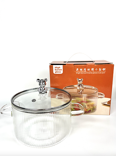 Кастрюля из боросиликатного стекла с мишкой 1,5л. (ID#2252702236), цена ...