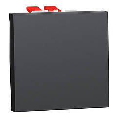 Вимикач 1-клавішний перехресний 2 модулі Unica New антрацит NU320554