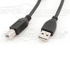 Кабель USB 2.0 AM — BM  для принтера, чорний, 3 м