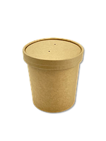 Супниця крафт з кришкою крафт /470 мл 25 шт