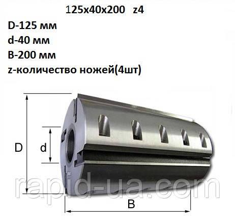 Фуговальна Фреза, з механічним кріпленням ножів з інструментальної швидкорізальної сталі.