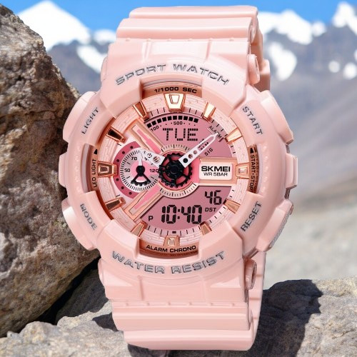 Жіночий спортивний водонепроникний годинник Skmei 1834PK Pink