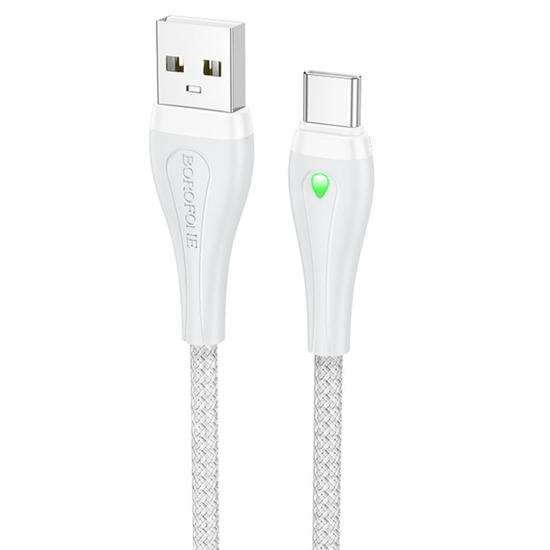 USB кабель Borofone BX100 Advantage USB to Type-C (1m), Сірий, фото 1