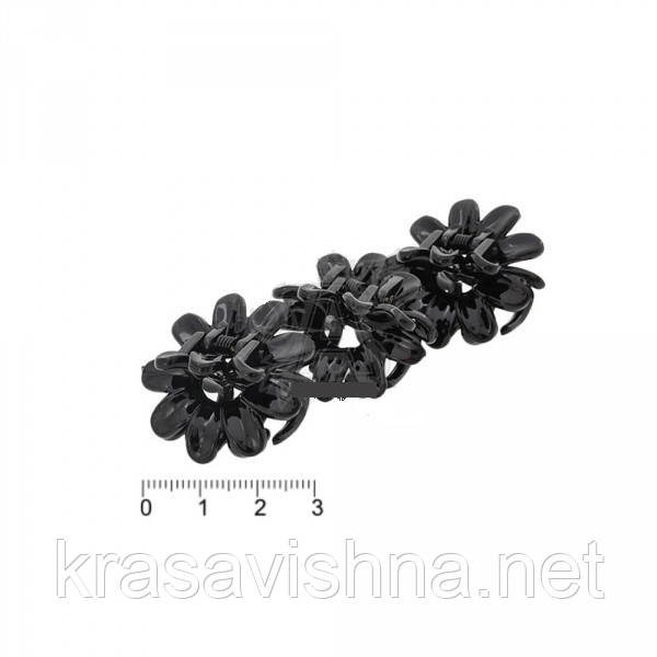 Заколки, затискачі, крабики медузка квітка чорні 3 см