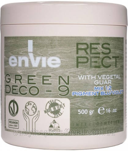 Знебарвлююча пудра Envie Vegan Respect Green Deco-9 500 г