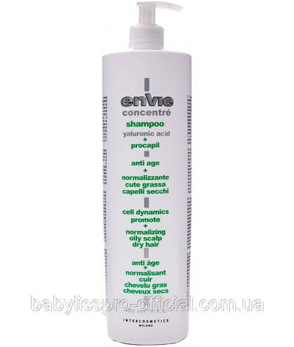 Нормалізуючий шампунь Envie Yaluronic Acid Anti Age Normalizing Oily Scalp Dry Hair 1000 мл