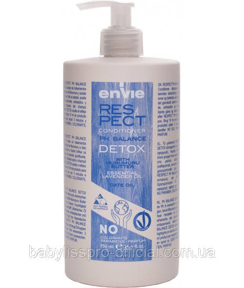 Кондиціонер-детокс для фарбованого волосся Envie Respect Detox pH Balance Conditioner 750 мл