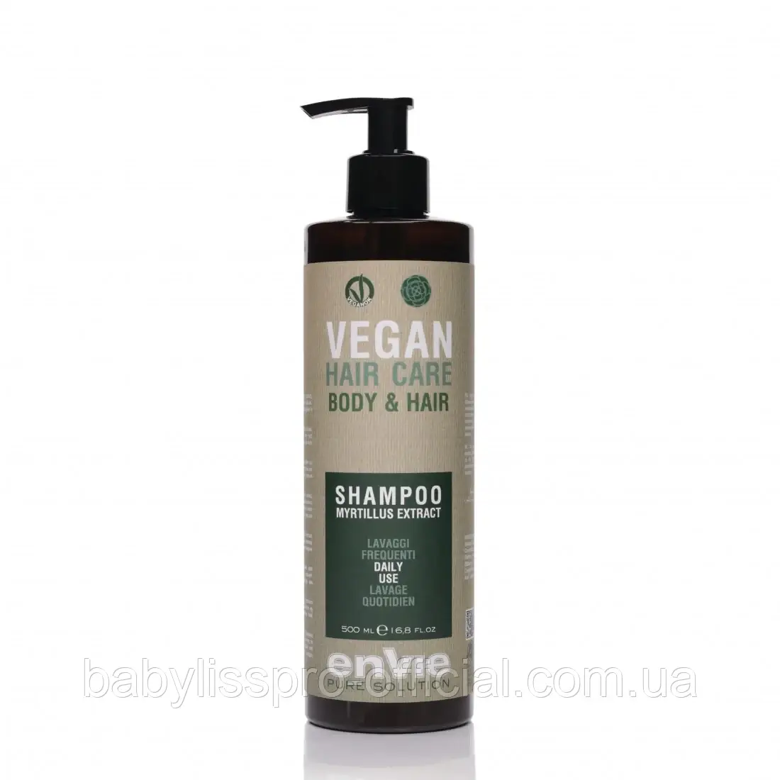 Шампунь+гель 2в1 для щоденного використання Envie Vegan New 500 мл