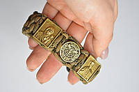 Браслет Розвідка з двома образами та застібкою Архангел з латуні ручного лиття + брелок у подарунок