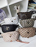 Бананка Guess чорний стеганий, фото 4