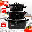 Набір посуду каструлі з мармуровим покриттям Top Kitchen TК00025 для індукції для кухні каструлі з товстим дном для кухні, фото 7