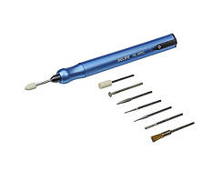 Мінігравер, бормашинка акумуляторна Relife RL-068C + 6 насадок 3 швидкості роботи