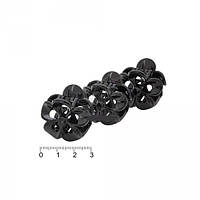 Заколки, зажимы, крабики цветок черные 3 см
