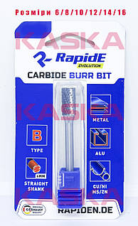 Борфреза твердосплавна по металу RapidE R5742 Тип B D=12mm (B1225М06) циліндр із гладким торцем