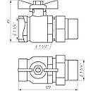 Кран кульовий прямий з американкою ARCO SENA 1 1/4″ PN 40 внутрішній-зовнішній 154106, фото 3