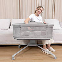 Ліжко для новонароджених 3в1 (музика, USB, таймер, москітна сітка) Mastela 3378 Grey