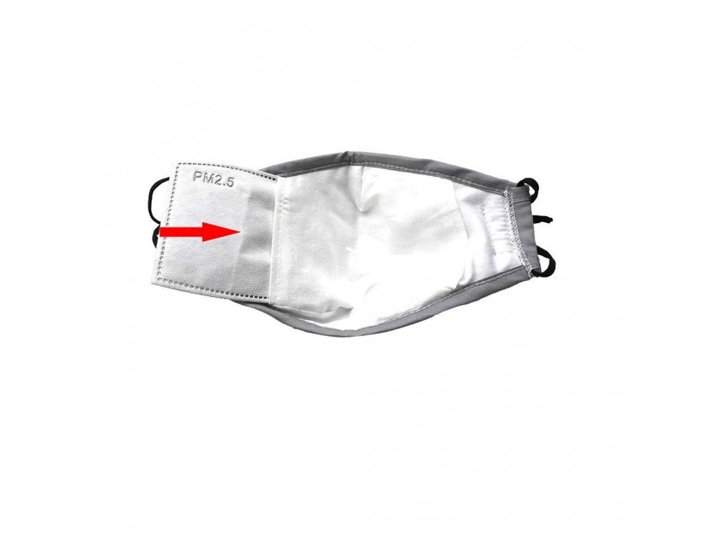 Пилозахисна маска-фільтр з активованим вугіллям MP2.5 без клапана видиху, 5 шарів захисту, чорний колір