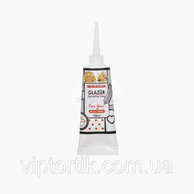 Айсинг для пряників Seker&Sugar — Білий — 100 г, фото 1