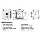 Водонагрівач "Над мийкою" Mixxus EWH-0530 Small Over накопичувач. 30 л, мокр.тен 1,5 kW (WH0005), фото 6